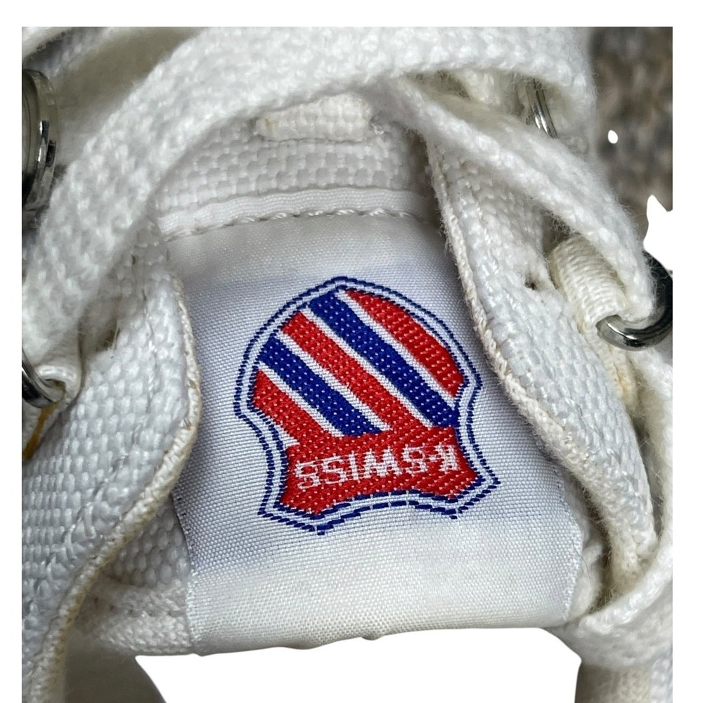 K-Swiss Women White Canvas Low Top Sneakers Size 7 50th Anniversary 93956-954-M - Picture 11 of 15